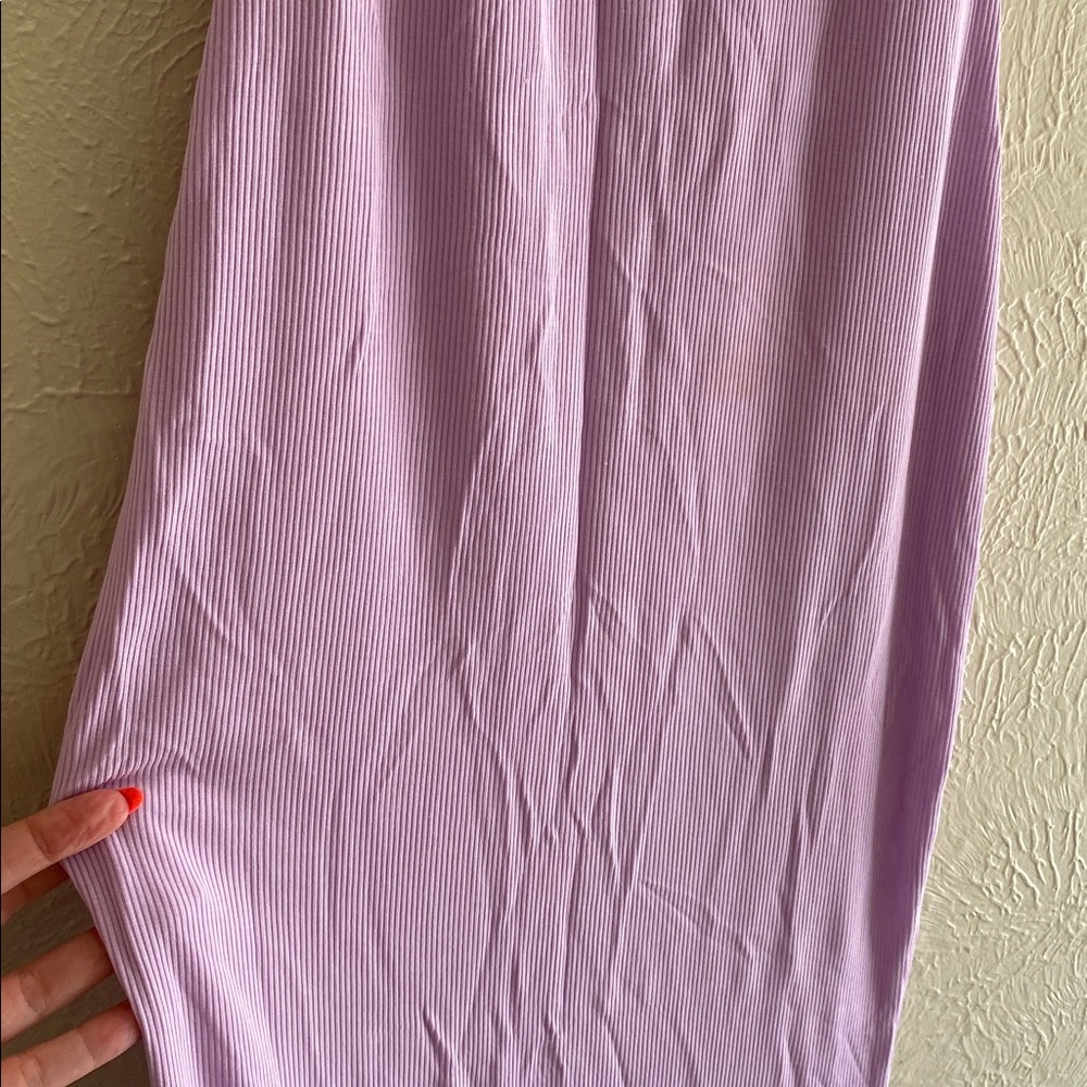 NEW SKIMS Soft Lounge Long Ribbed Cami Slip Dress Size L Sugar Plum Lilac Purple - Picture 4 of 11